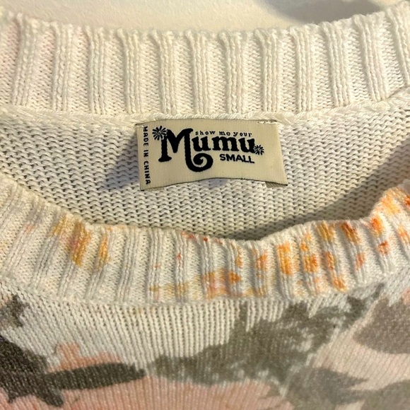 Show Me Your Mumu Cropped Knit Sweater Size Small - Picture 3 of 5